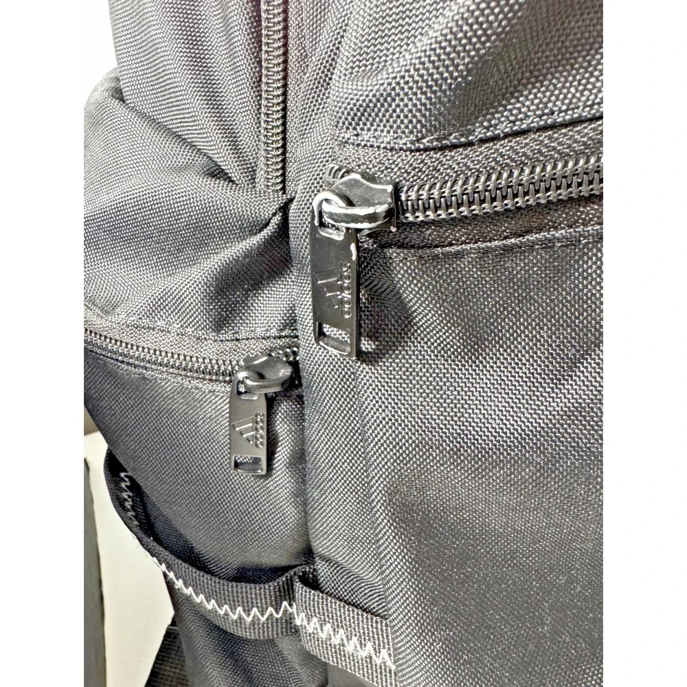 Preloved Adidas Backpack City Embroidered Laptop Bag Blk/White-‎ School Book Bag